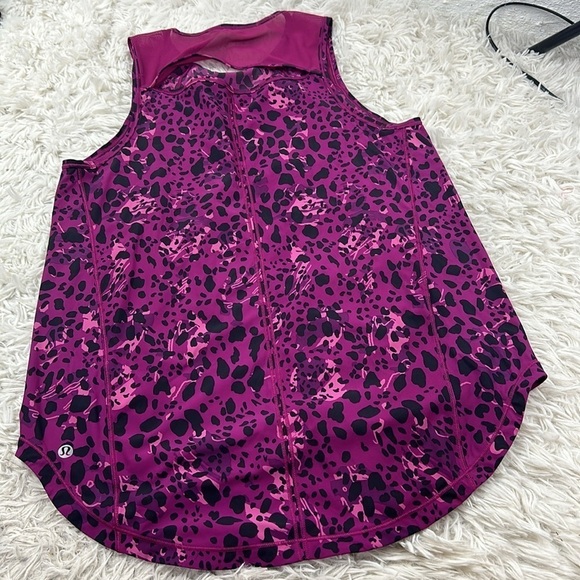 Lululemon Sculpt Tank Top Cheetah Camo Magenta Purple Multi / Magenta Purple - Picture 3 of 3